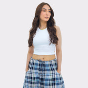 Plaid Balloon Fit Trouser