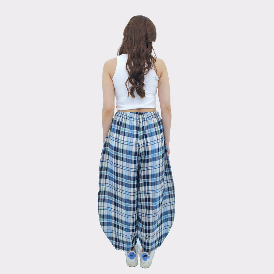 Plaid Balloon Fit Trouser