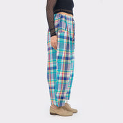 Plaid Balloon Fit Trouser