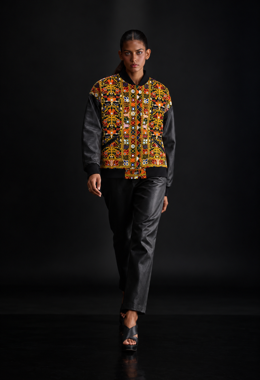 Oversized Sindhi Bomber Jacket