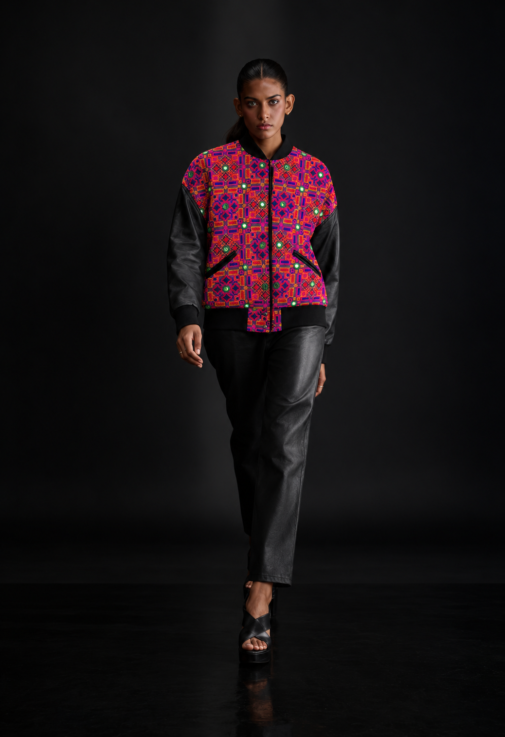 Oversized Sindhi Bomber Jacket