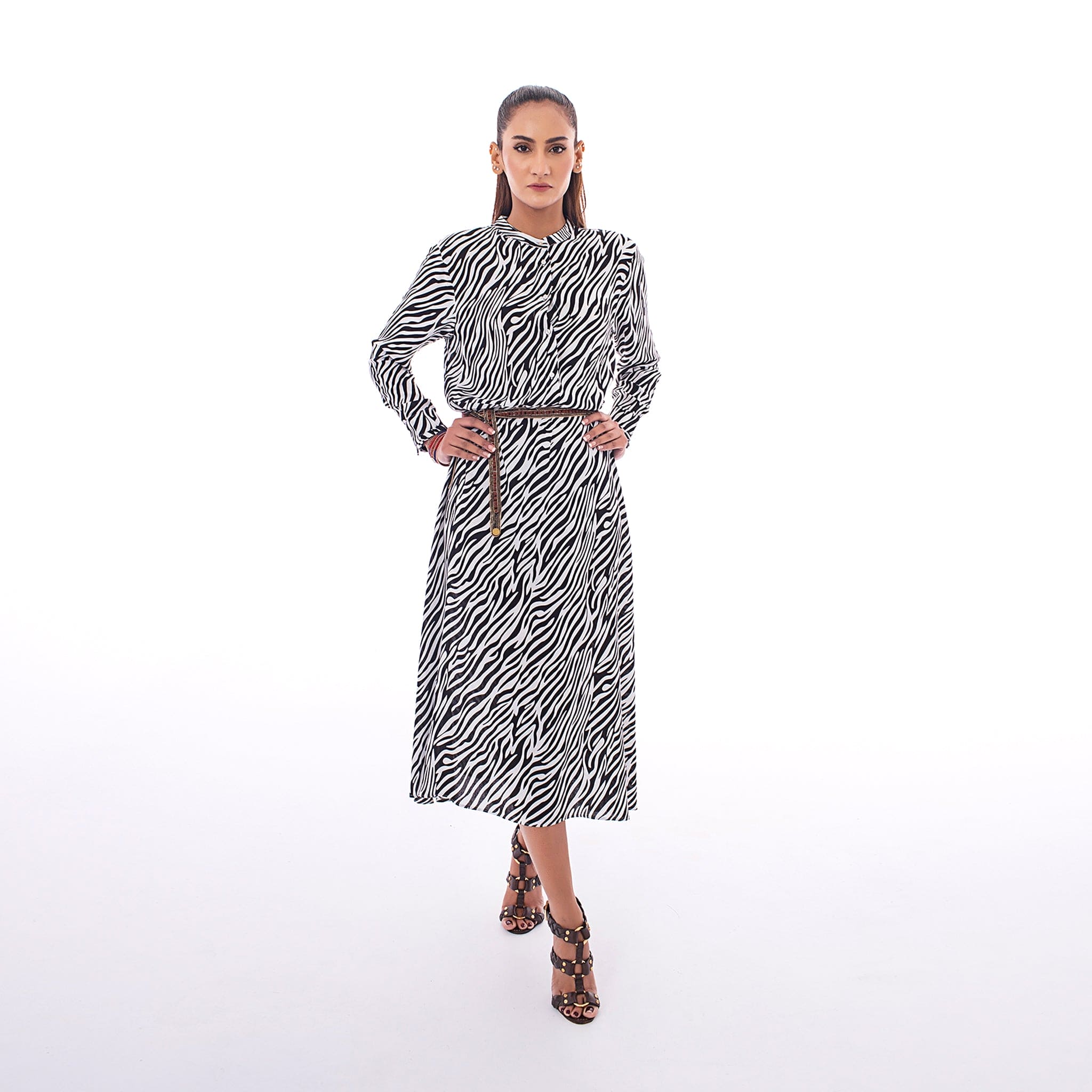 Zebra Print Maxi Long Dress - Deen & Keenu