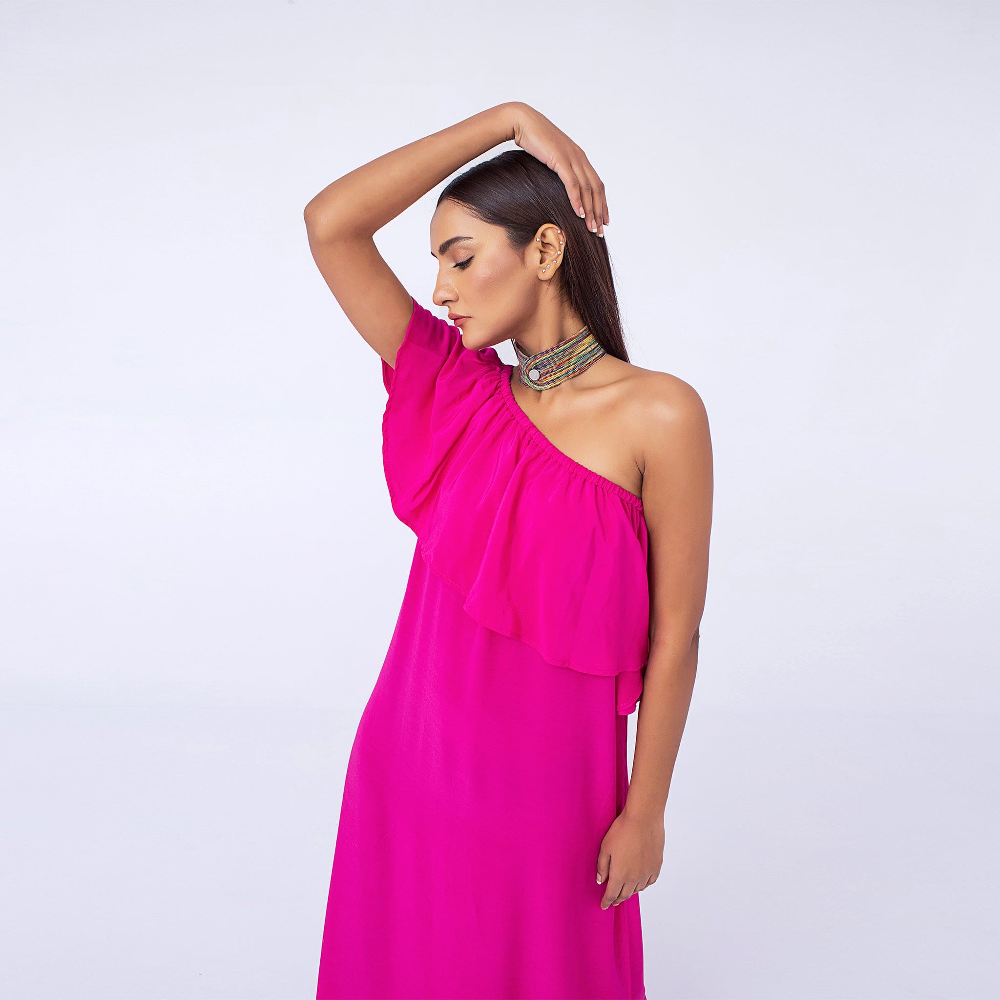 Asymmetrical Ruffle Dress - Deen & Keenu