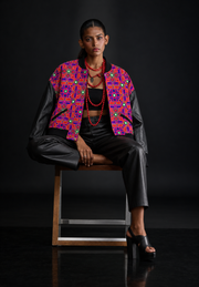 Oversized Sindhi Bomber Jacket