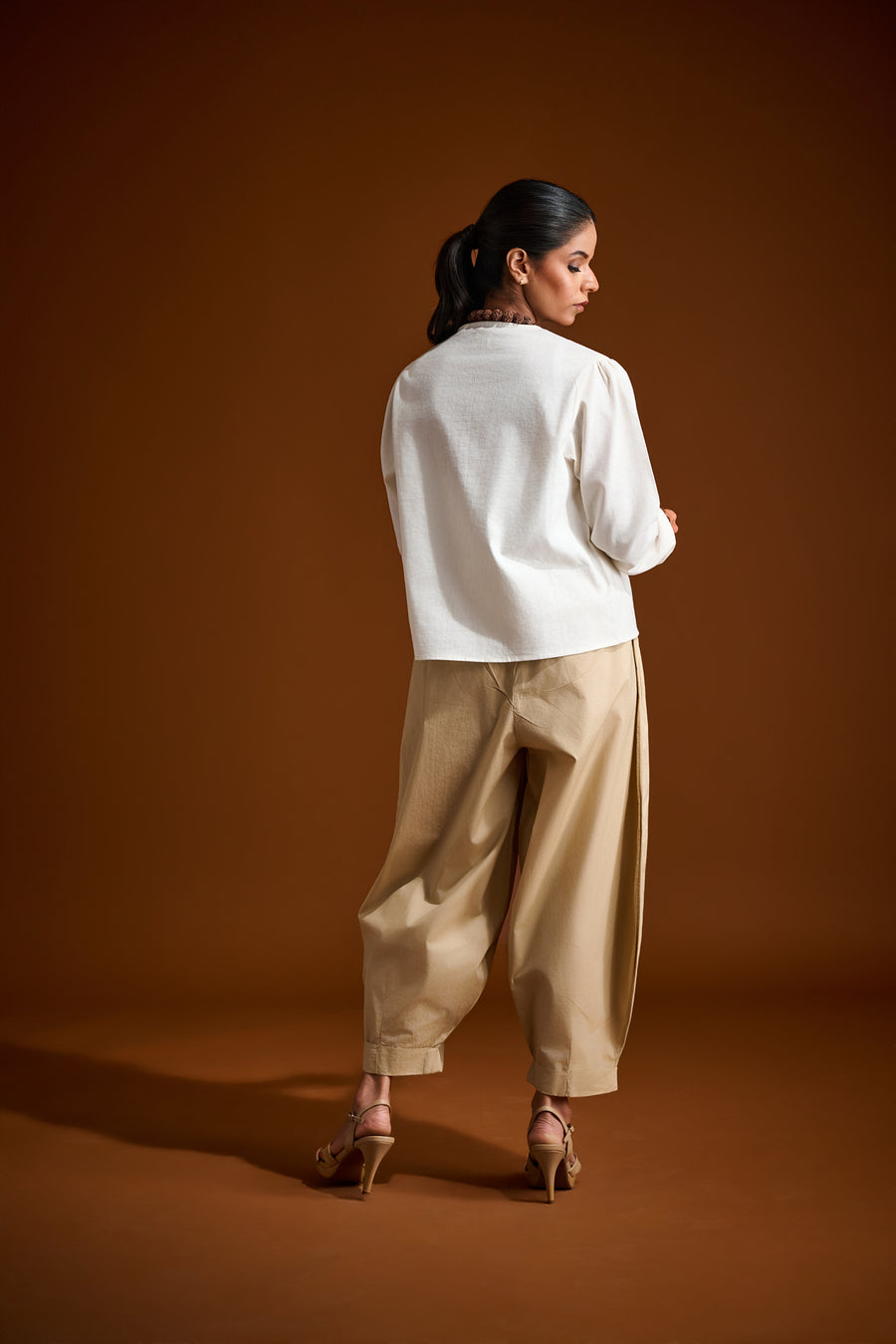 Folded Hem Balloon Pants