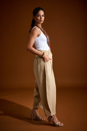 Folded Hem Balloon Pants