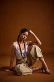 Folded Hem Balloon Pants