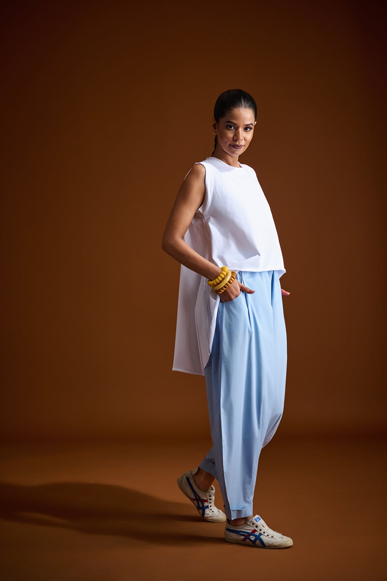Folded Hem Balloon Pants