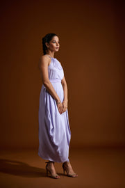 Midi Halter Dress in Silk