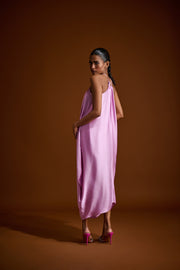 Midi Halter Dress in Silk