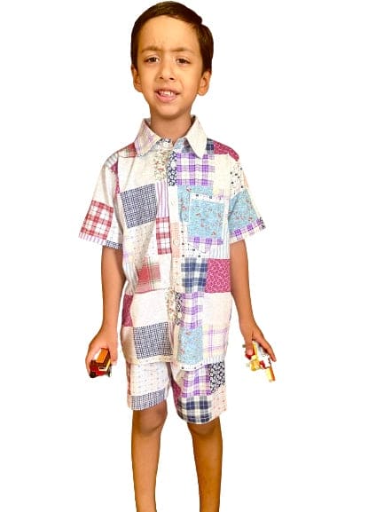 Boys Shirt and Short Set in Soft Jersey