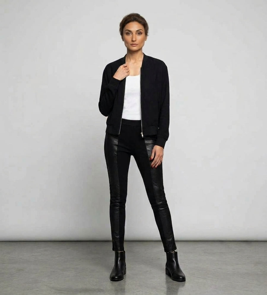 Crepe Bomber Jacket