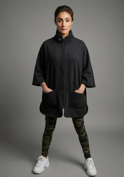Oversized Zip up Poncho