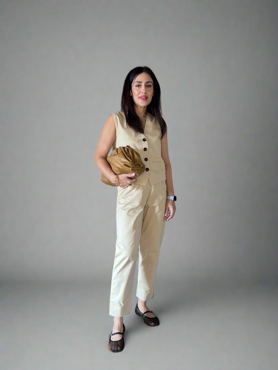 Khaki Vest and Pant