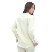Linen Ban Collar Blouse