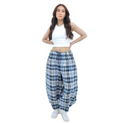 Plaid Balloon Leg Trouser