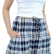 Plaid Balloon Leg Trouser