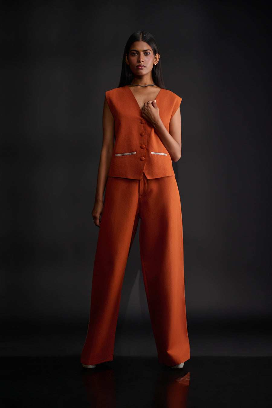 Embellished Vest & Pant