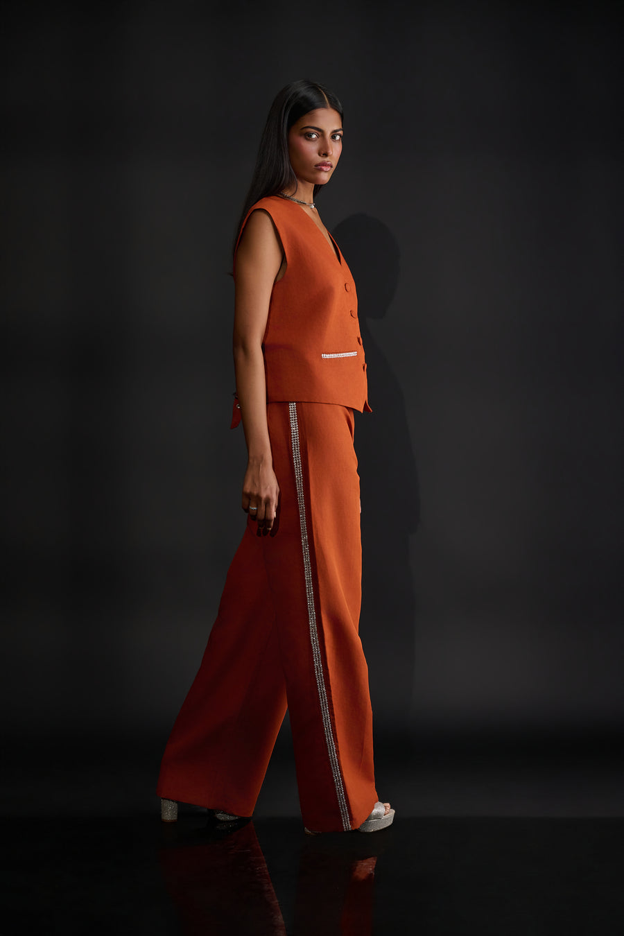 Embellished Vest & Pant