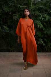 Draped Kaftan with Jewel Tassels