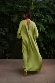 Draped Kaftan with Jewel Tassels