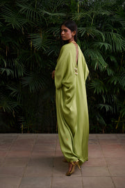 Draped Kaftan with Jewel Tassels