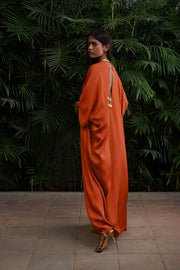 Draped Kaftan with Jewel Tassels