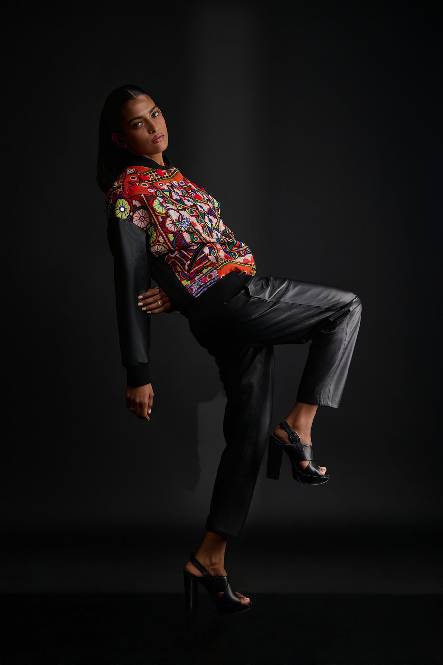 Oversized Sindhi Bomber Jacket