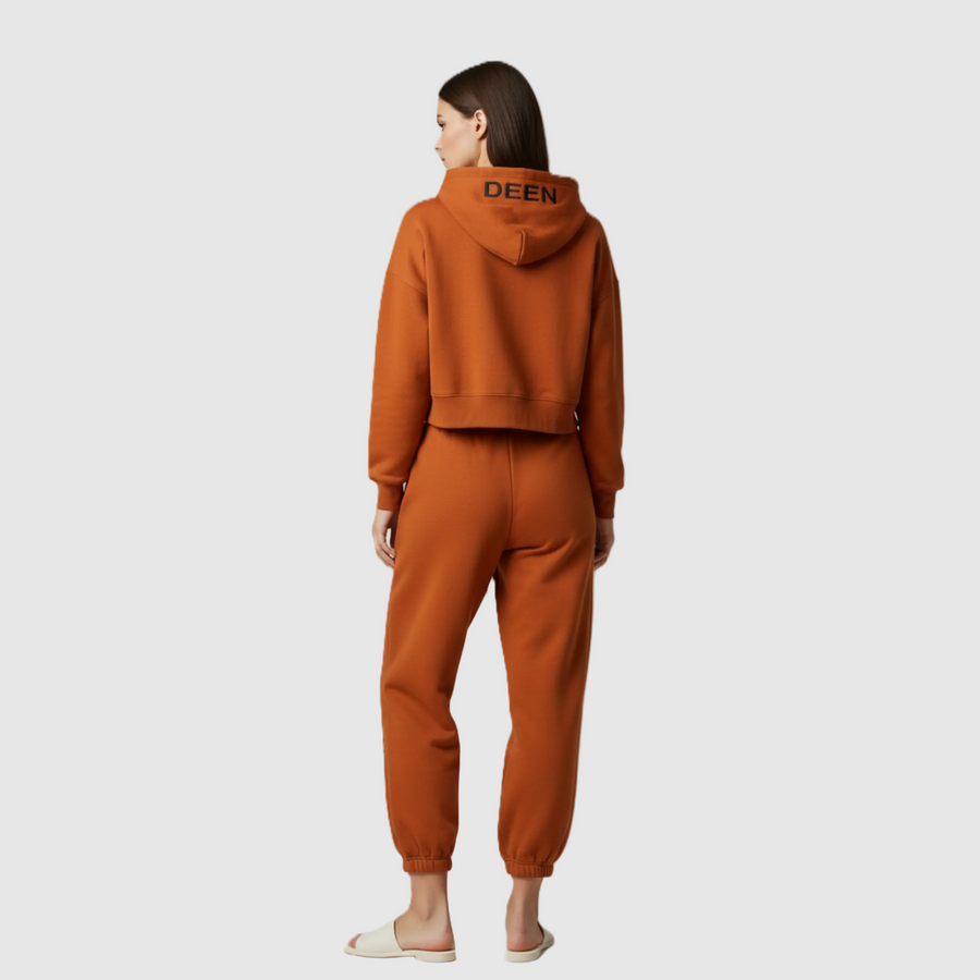 Cropped Oversized Hood & Jogger Pants