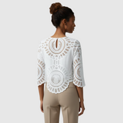 Linen Embroidered Top