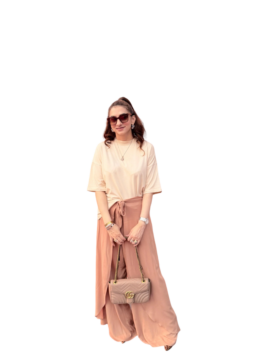Flared Wide Leg Trouser