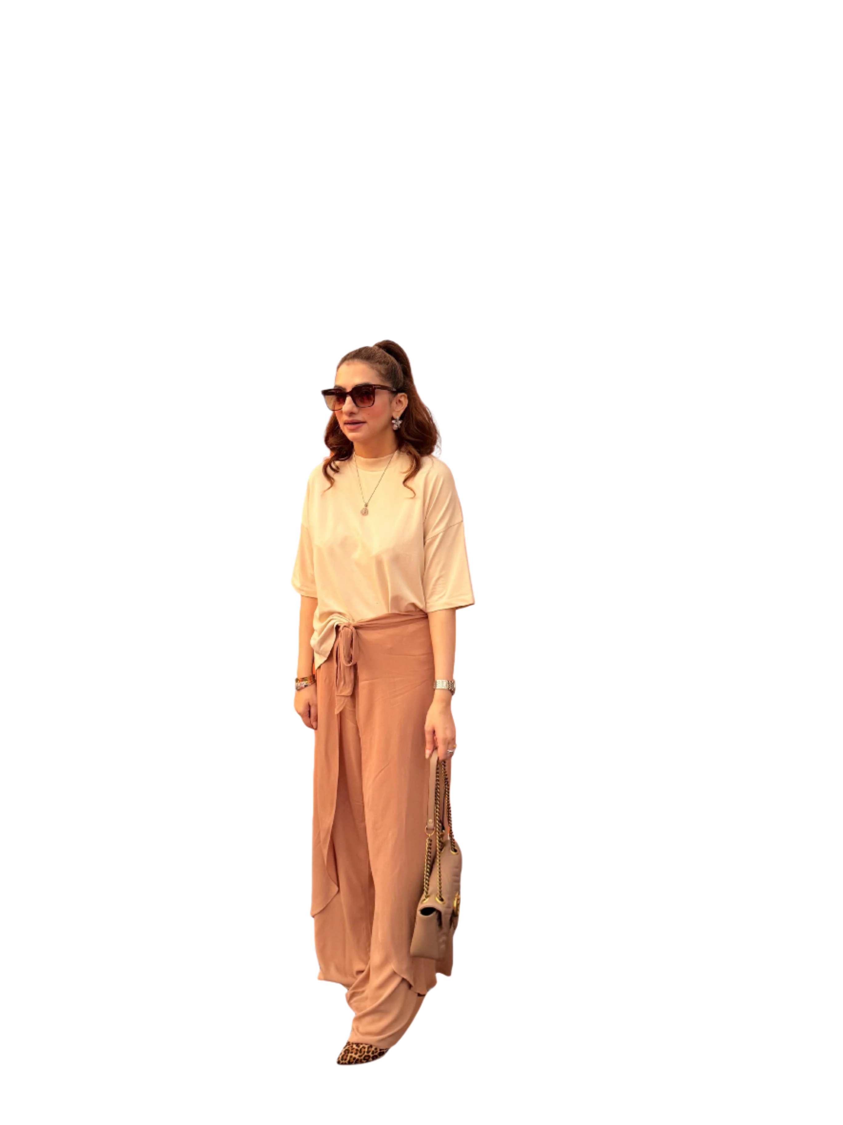 Flared Wide Leg Trouser