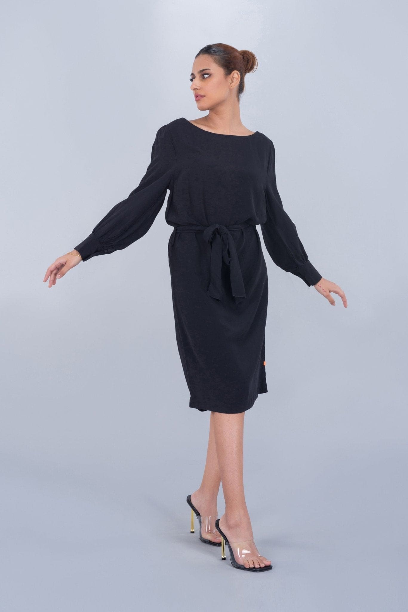 Classy Long Sleeve Midi Dress