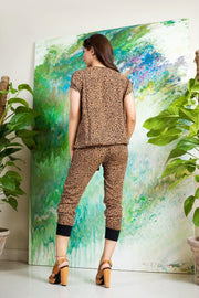 Drawstring Pant in Leopard Print - Deen & Keenu