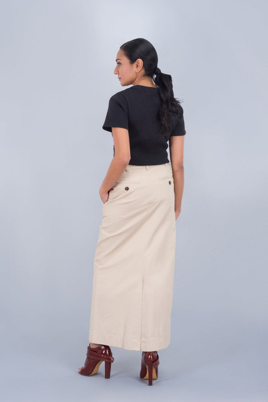 Long Skirt in Soft Cotton - Deen & Keenu