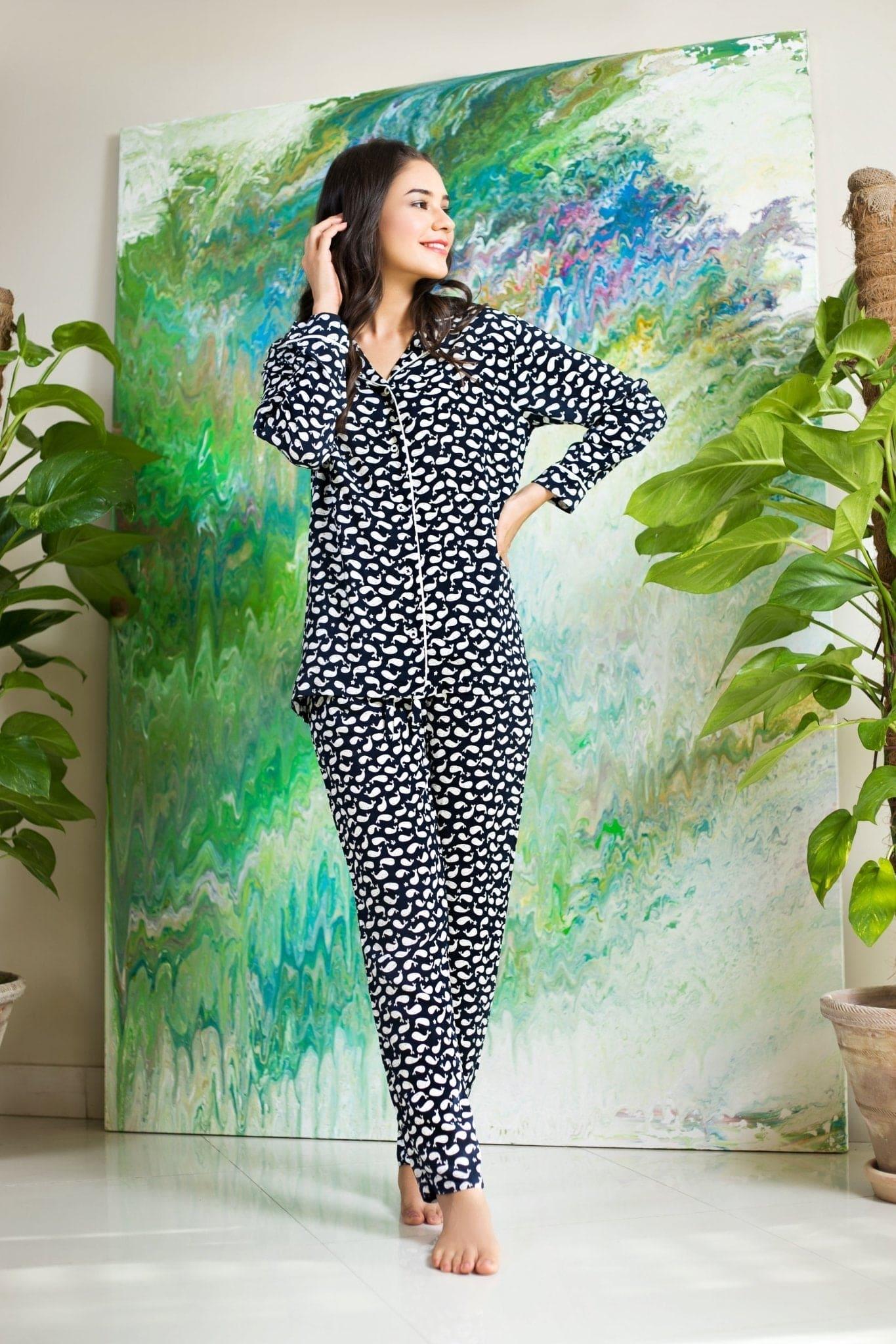 Night Suit Set in Wales Print - Deen & Keenu