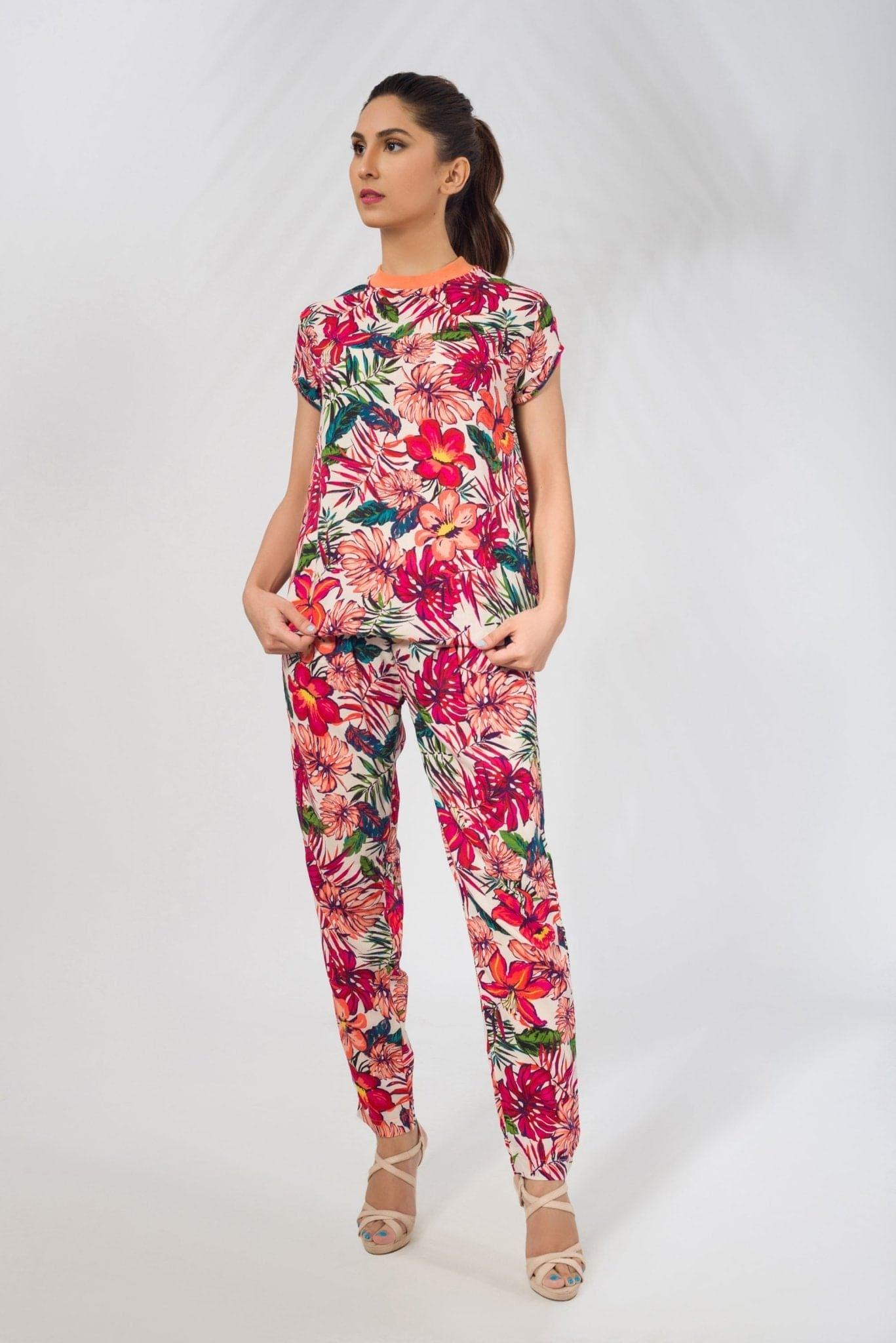 Pleated Pant in Potpourri Print - Deen & Keenu