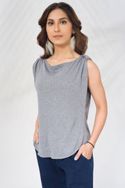 Sleeveless Top with Epaulettes - Deen & Keenu