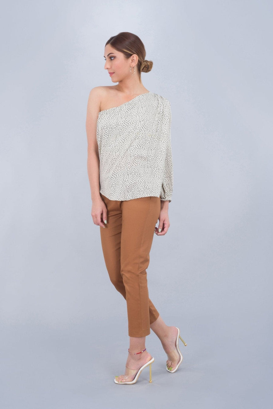 Asymmetrical Top in Dot Print - Deen & Keenu