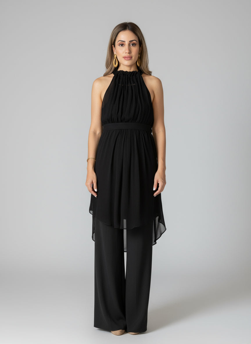 Chiffon Halter Dress - Deen & Keenu