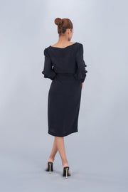 Classy Long Sleeve Midi Dress - Deen & Keenu