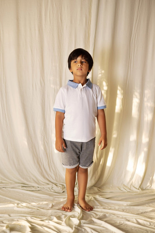 Kids Boy Half Sleeve Polo in Knits - Deen & Keenu