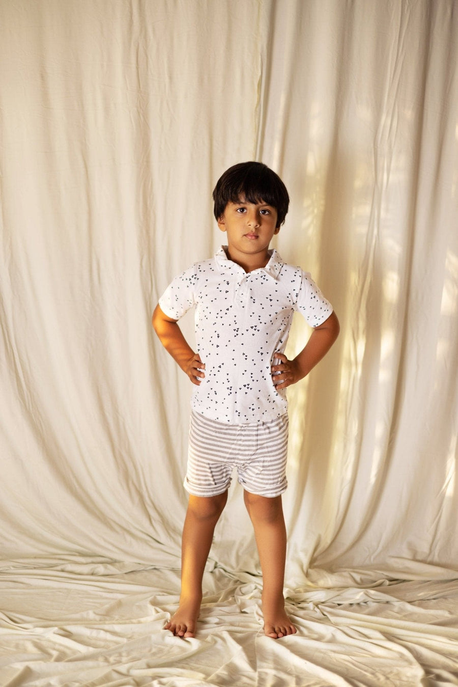 Kids Boy Printed Polo Tee - Deen & Keenu