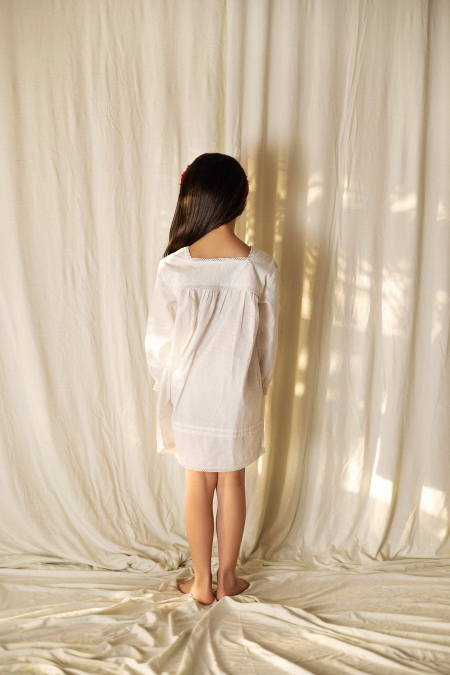 Kids Girl Self Jacquard Top - Deen & Keenu