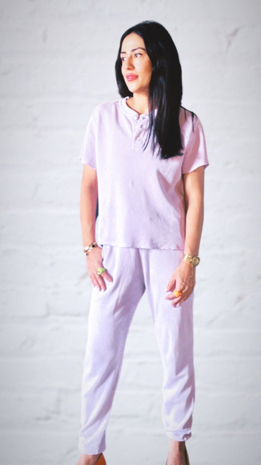 Natural garment dyed henley and Pant ( 2 PC Set) - Deen & Keenu