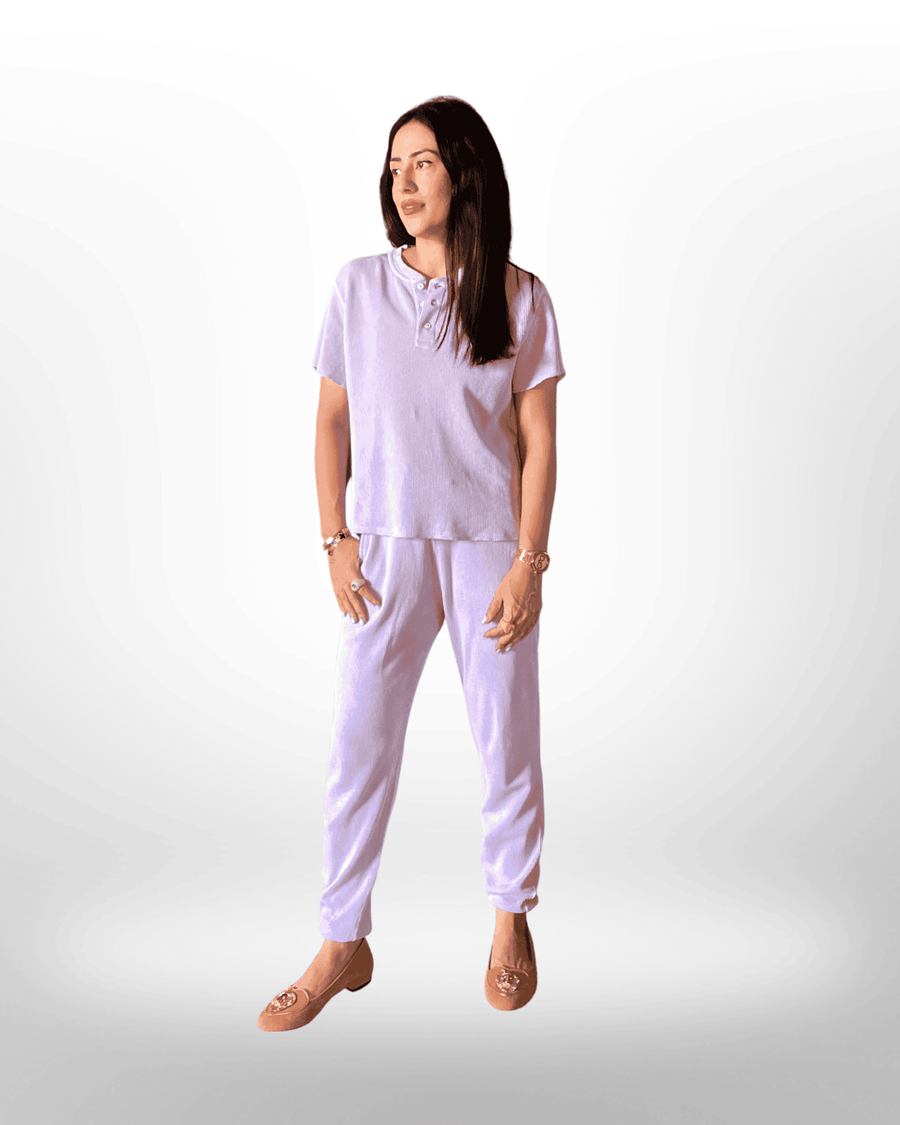 Natural garment dyed henley and Pant ( 2 PC Set) - Deen & Keenu