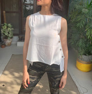 Sleeveless Top with Side Buttons - Deen & Keenu