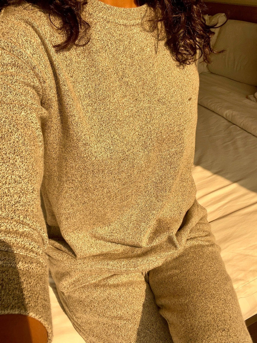 Tape Yarn Pant and Sweat Shirt Set - Deen & Keenu