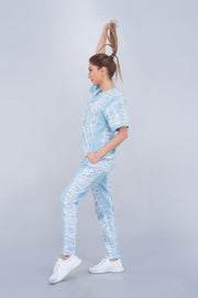 Woven Sweat Shirt in Cloud Print - Deen & Keenu