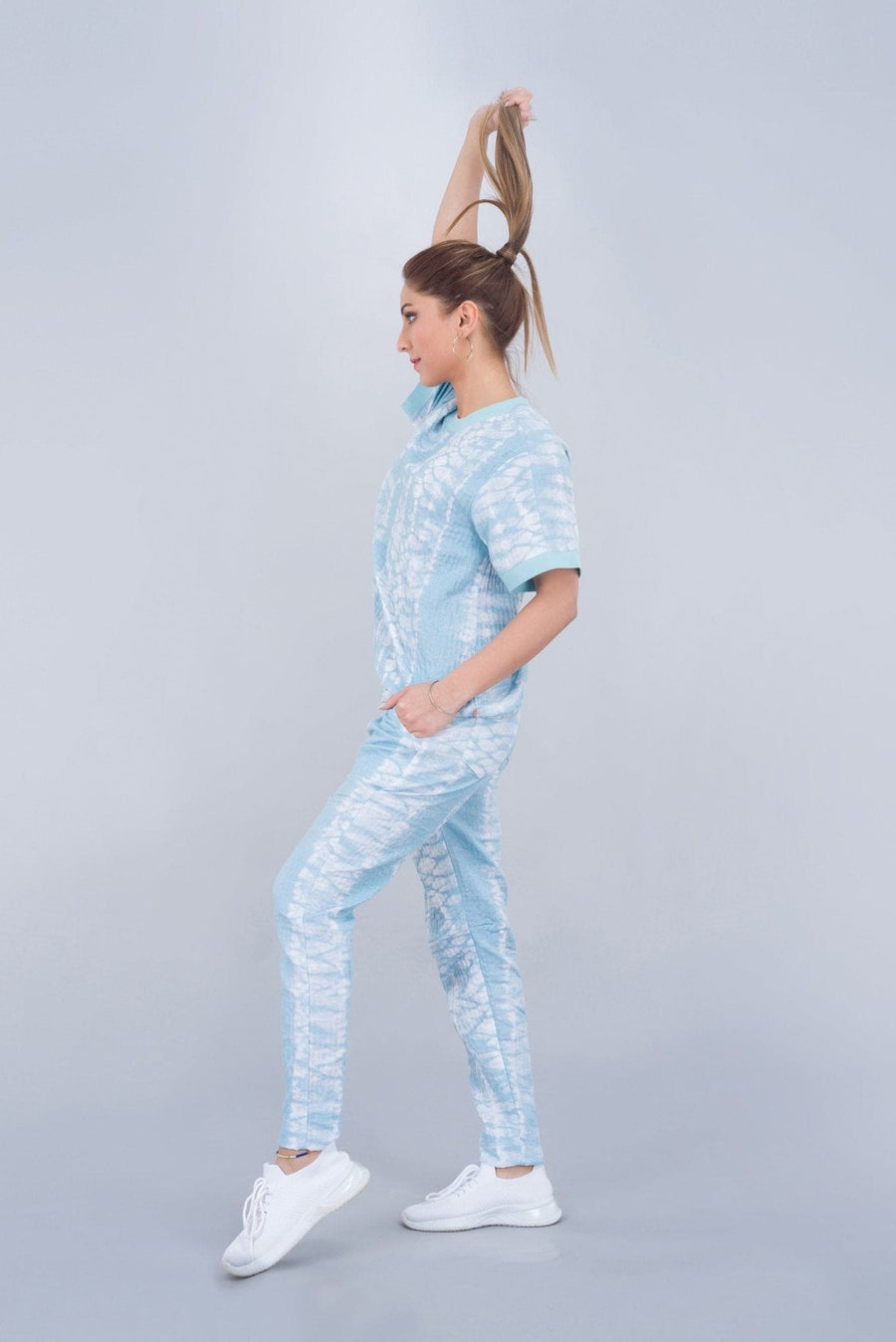 Woven Sweat Shirt in Cloud Print - Deen & Keenu
